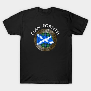 Clan Forsyth Crest & Tartan Knot T-Shirt